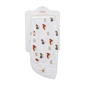 Lulujo 2pk Burp Cloths - Barnyard + Hen and Chicks