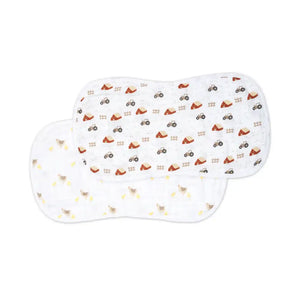 Lulujo 2pk Burp Cloths - Barnyard + Hen and Chicks