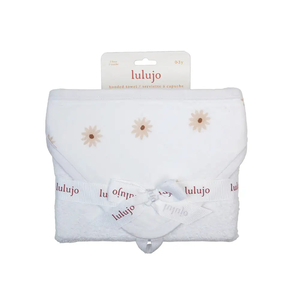 Lulujo Hooded Towel - Daisies