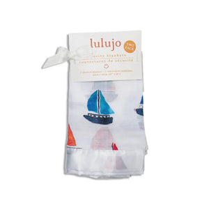 Lulujo My Little Security Blanket 2pk - Sailboat