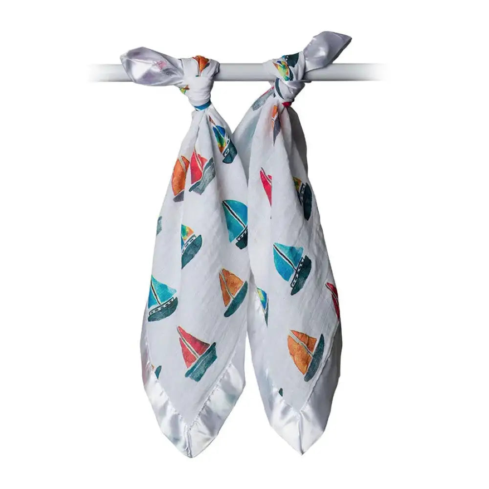 Lulujo My Little Security Blanket 2pk - Sailboat