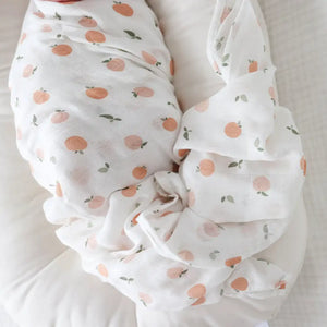 Lulujo Cotton Muslin Swaddle - Peaches