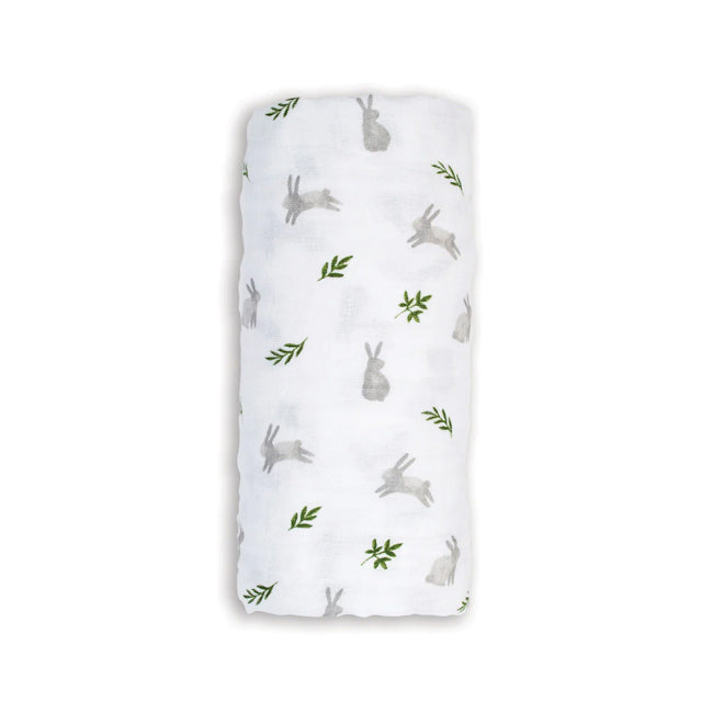 Lulujo Cotton Muslin Swaddle - Bunnies