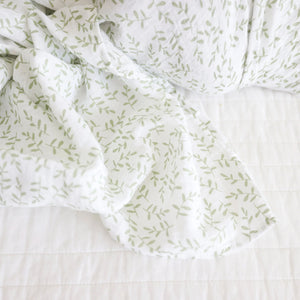 Lulujo Cotton Muslin Swaddle - Greenery