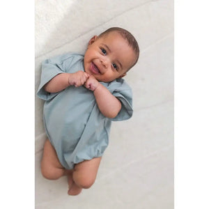 Mila & Co. Short Sleeve Bubble Romper in Mist