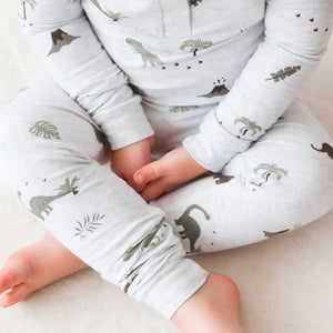 Mila & Co. Long Sleeve Henley Set in Dino