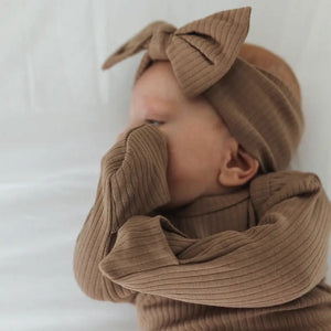 Mila & Co. Ribbed Headband in Cappuccino