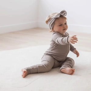 Mila & Co. Ribbed Headband in Mushroom