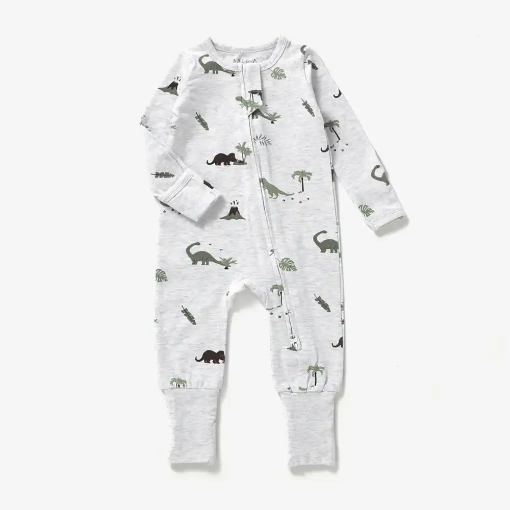 Mila & Co. Convertible Zipper Romper - Dino