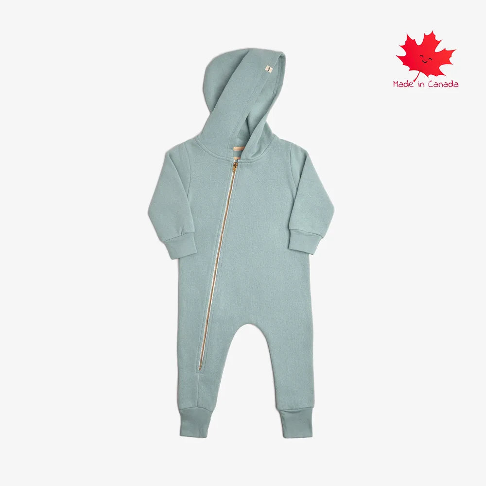 Mini Mioche Plush Biker Romper - Sky