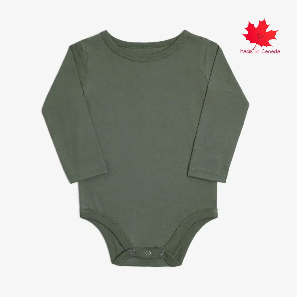 Mini Mioche Cloud Long Sleeve Onesie - Thyme