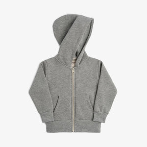 Mini Mioche Plush Hoodie - Heather Grey