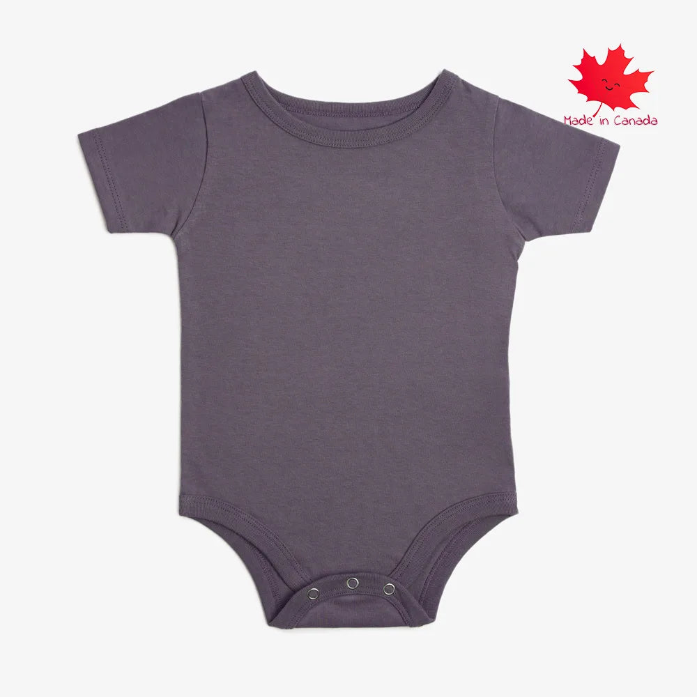Mini Mioche Cloud Short Sleeve Onesie - Vintage Plum