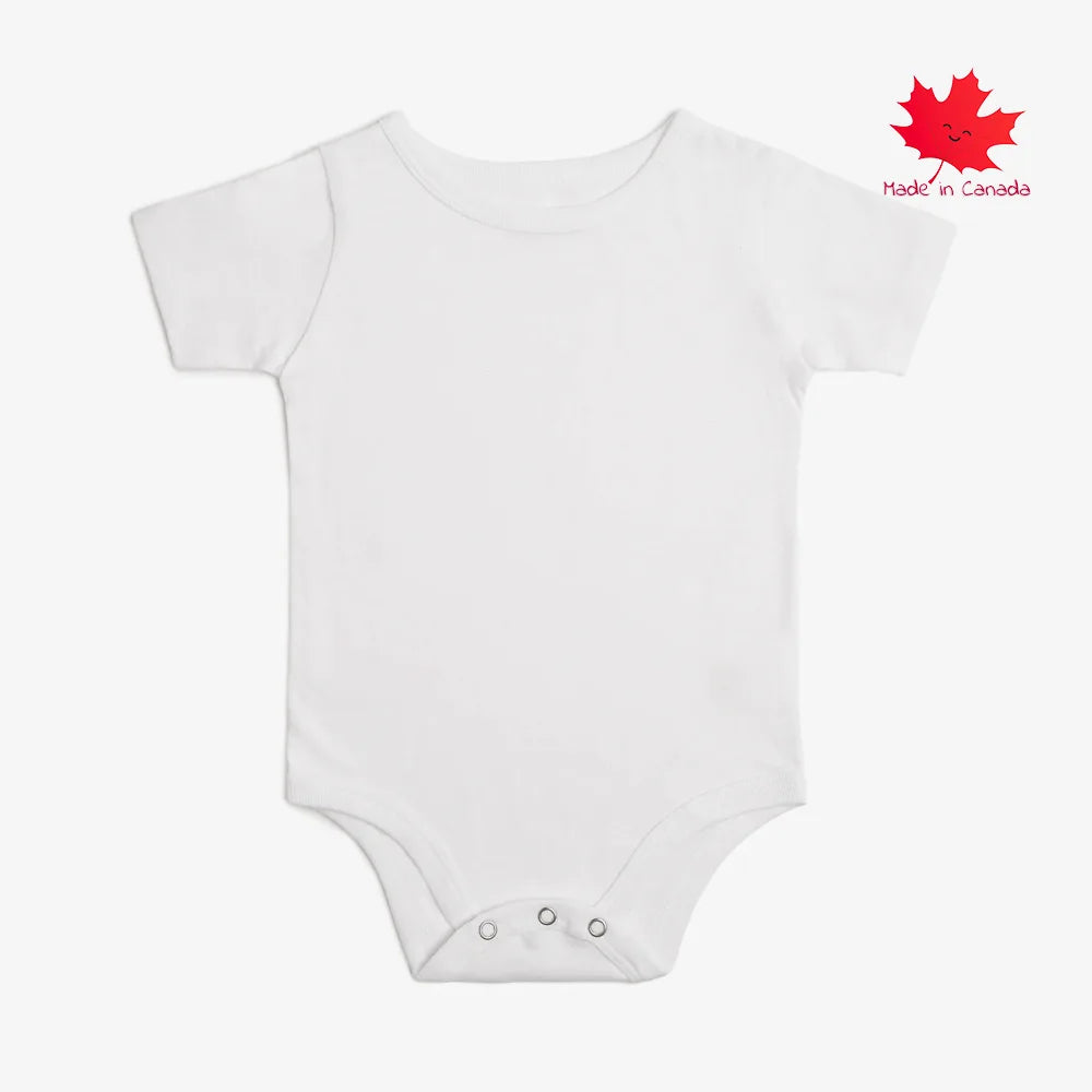 Mini Mioche Cloud Short Sleeve Onesie - White