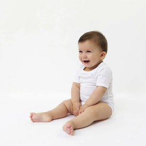 Mini Mioche Cloud Short Sleeve Onesie - White