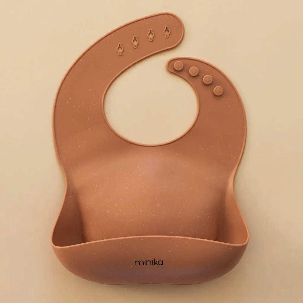 Minika Silicone Bib - Almond