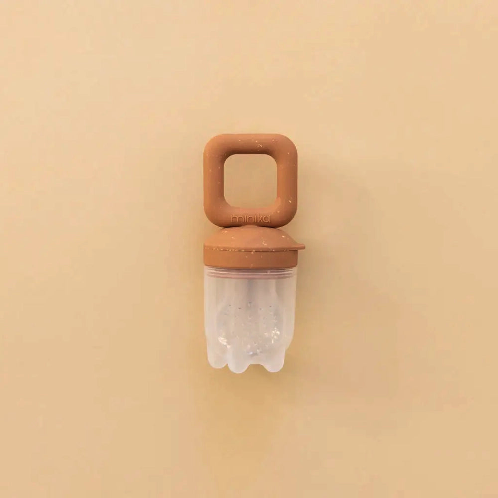 Minika Silicone Feeder Teether - Almond
