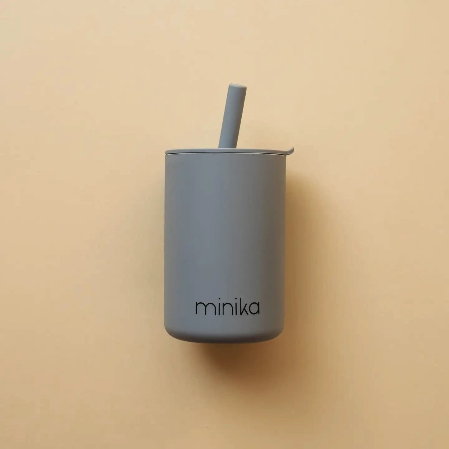 Minika Straw Cup with Lid - Stone
