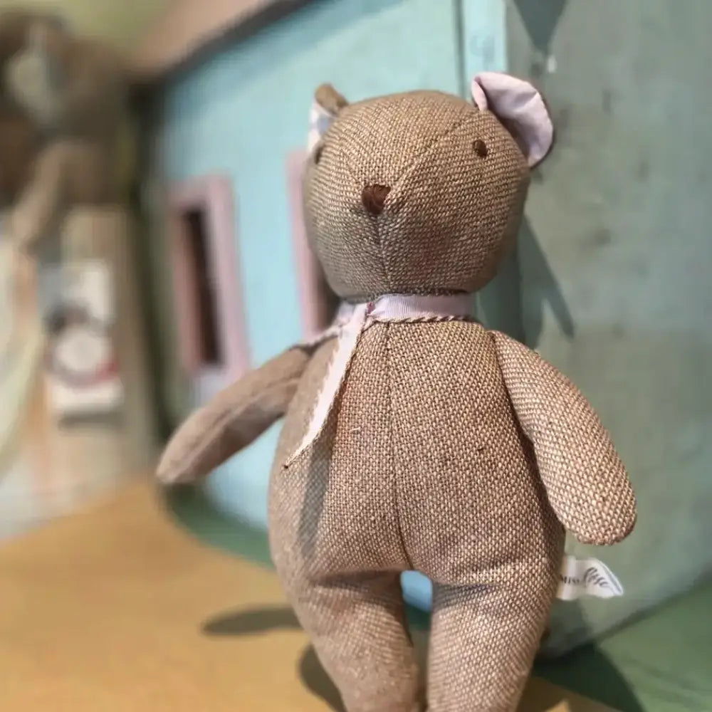 Miss Rose Sister Violet Tweed Bear in Pink