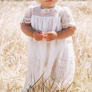 Miss Rose Sister Violet Heirloom Cherub Lace Dress - Ballerina Pink