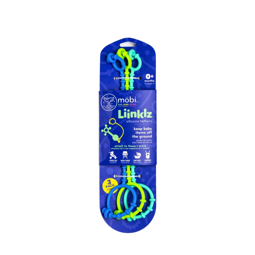 Mobi-Toys Liinklz Silicone Everything Teethers - Blue
