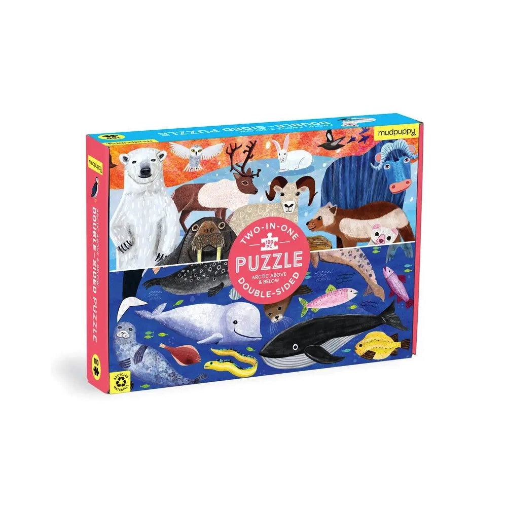 Mudpuppy Arctic Above & Below 100 Piece Double-Sided Puzzle