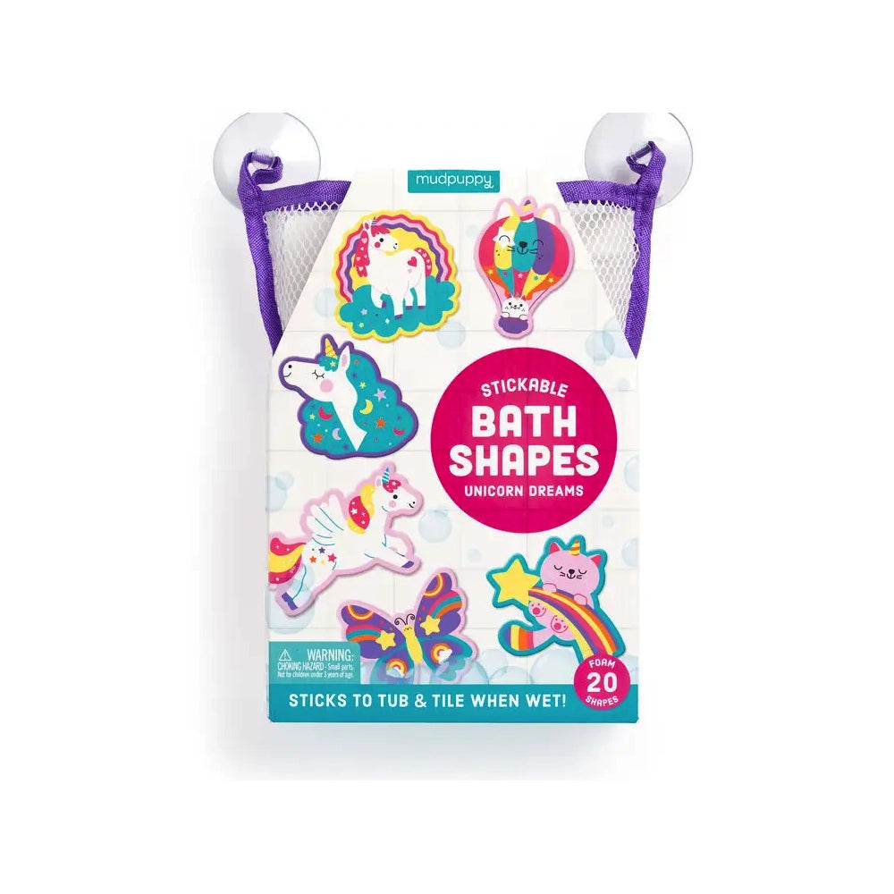 Mudpuppy Unicorn Dreams Stickable Foam Bath Shapes