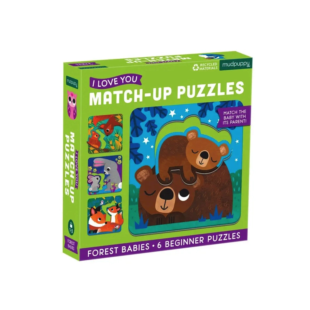 Mudpuppy Forest Babies I Love You Match-Up Puzzles