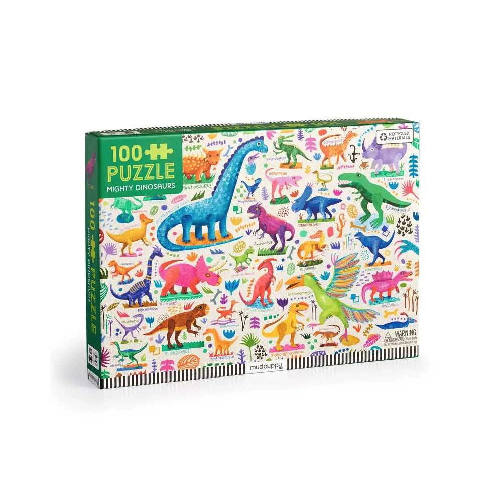 Mudpuppy Mighty Dinosaurs 100 Piece Puzzle