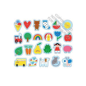 Mudpuppy Baby’s First Words Wooden Magnetic Shapes