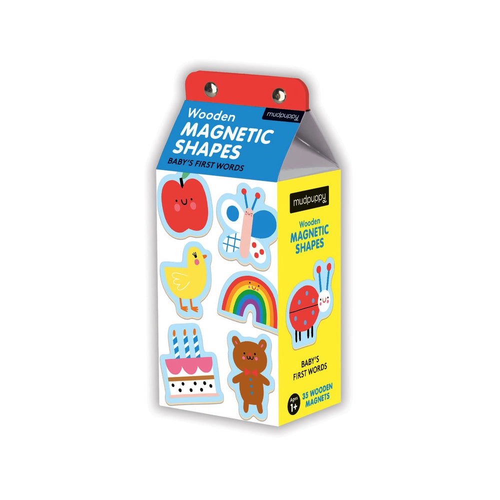 Mudpuppy Baby’s First Words Wooden Magnetic Shapes