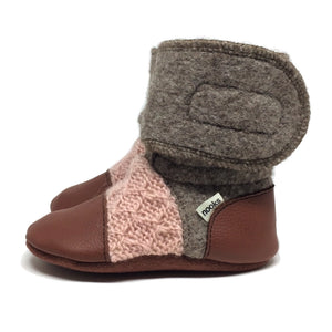 Nooks Designs Desert Rose Felted Wool Booties