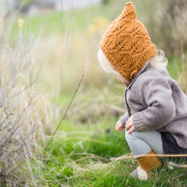 Nooks Golden Spruce Merino Wool Bonnet - Baby Charlotte Canada