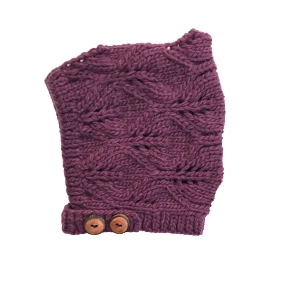 Nooks Plum Merino Wool Bonnet