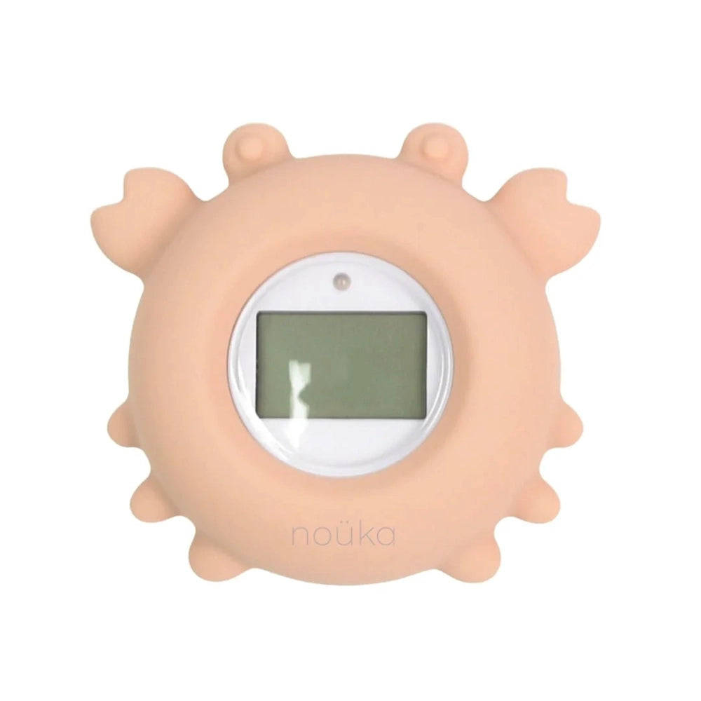 Nouka Bathtub Safety Thermometer Crab - Soft Blush