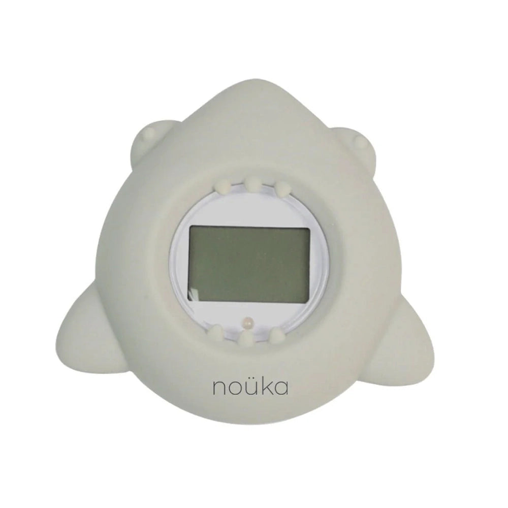 Nouka Bathtub Safety Thermometer Shark - Light Storm