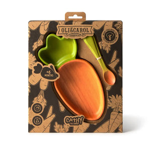 Oli & Carol Plate and Spoon Set - Cathy the Carrot