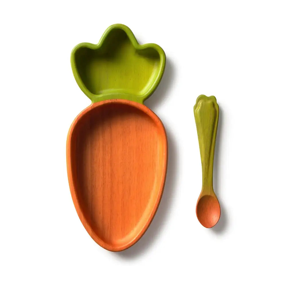 Oli & Carol Plate and Spoon Set - Cathy the Carrot