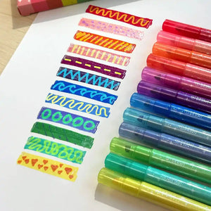 Ooly Sparkle Glittery Colour-Changing Markers - Set of 12