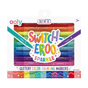 Ooly Sparkle Glittery Colour-Changing Markers - Set of 12