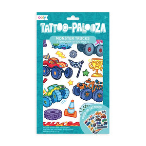 Ooly Tattoo Palooza Temporary Tattoo - Monster Trucks