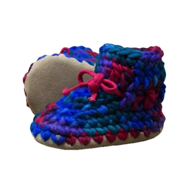 Padraig Cottage Blue Multi Slippers Newborn Baby Sizes Baby Charlotte Canada
