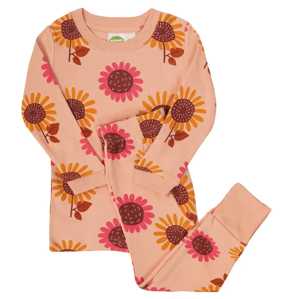 Parade Organics 2 Piece Long Sleeve Jammies - Sunflowers