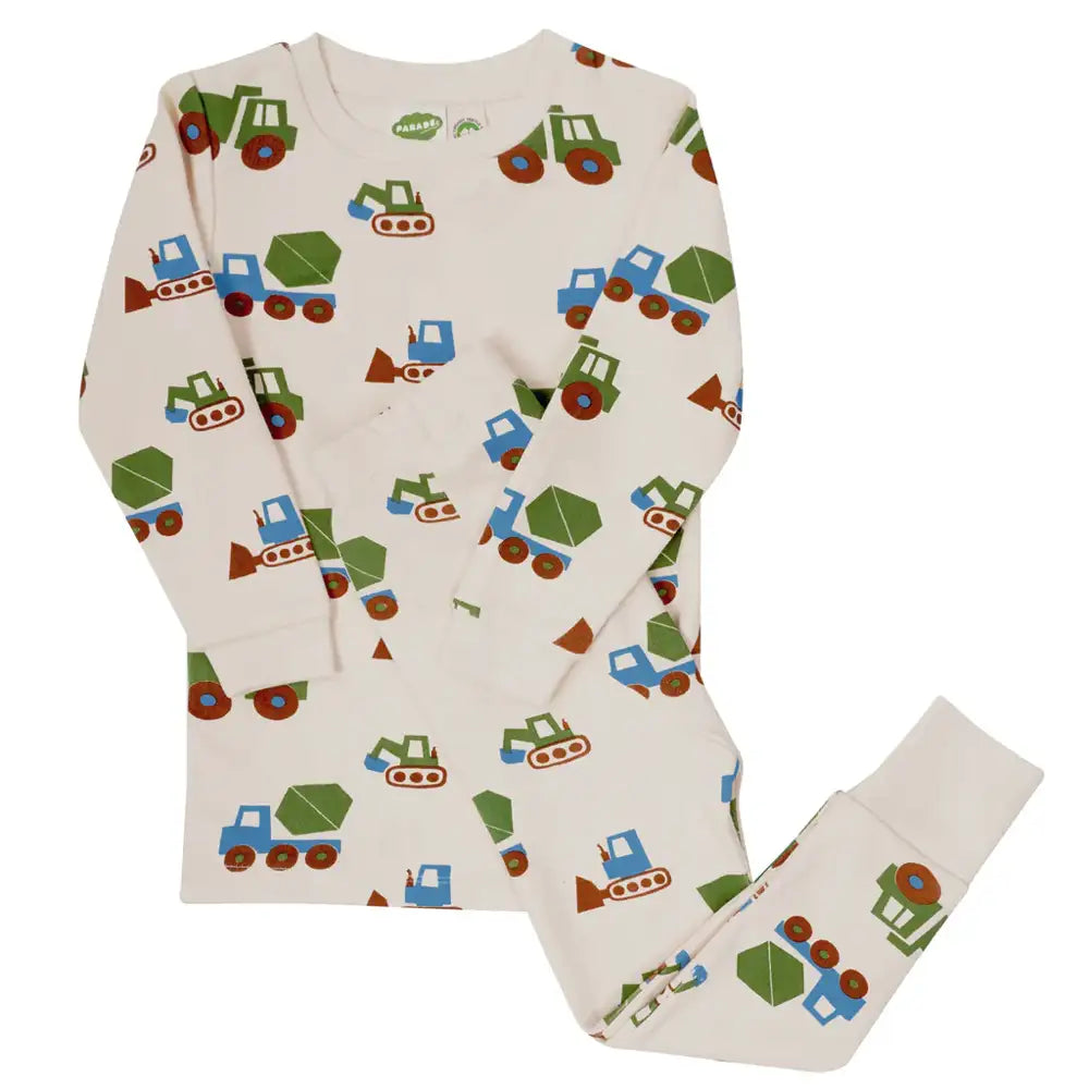 Parade Organics 2 Piece Long Sleeve Jammies - Trucks