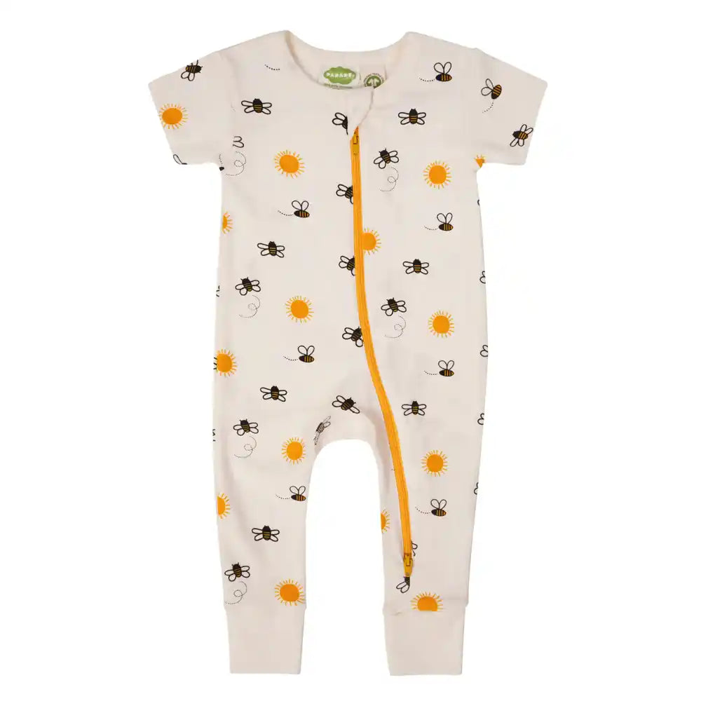 Parade Organics Signature Short Sleeve Romper - Bees