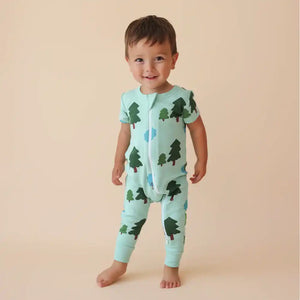 Parade Organics Signature Short Sleeve Romper - Forest