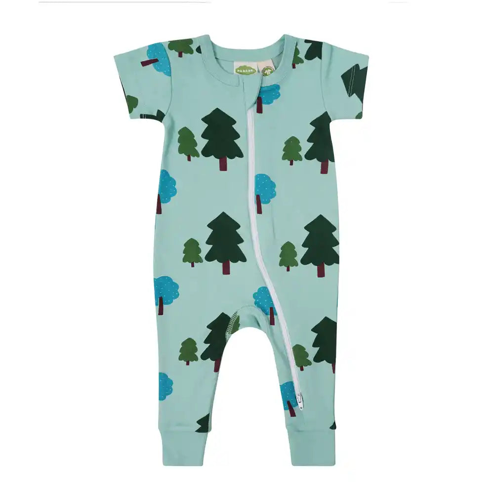 Parade Organics Signature Short Sleeve Romper - Forest