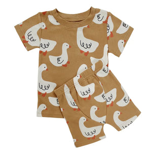 Parade Organics My Jammies Short Sleeve Pajamas in Goose