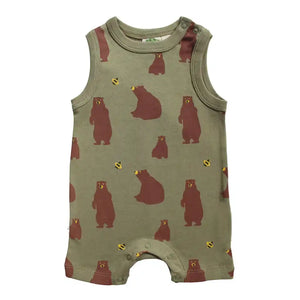 Parade Organic Tank Romper - Bears