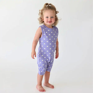 Parade Organic Tank Romper - Lilac Daisies